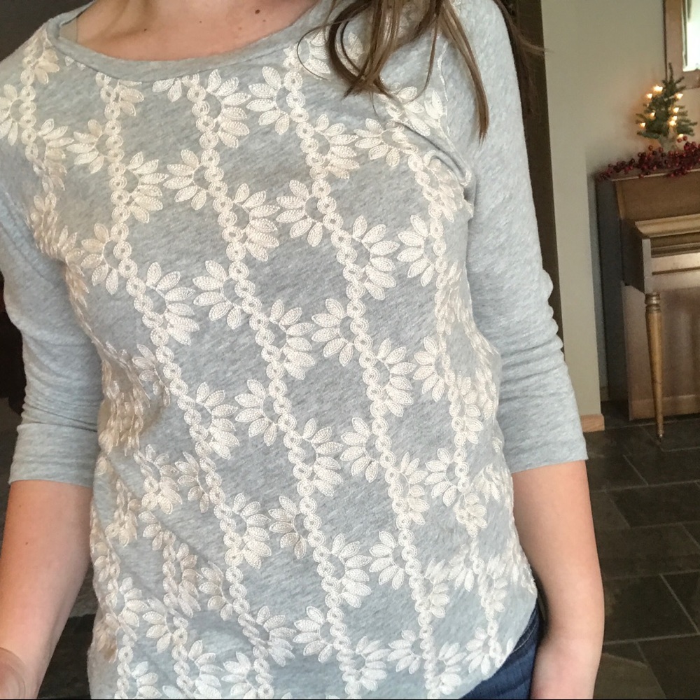 J crew sweater gray.